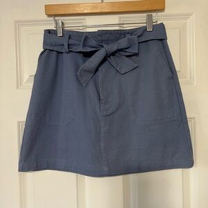 Francesca's Collections Blue Mini Skirt with Bow